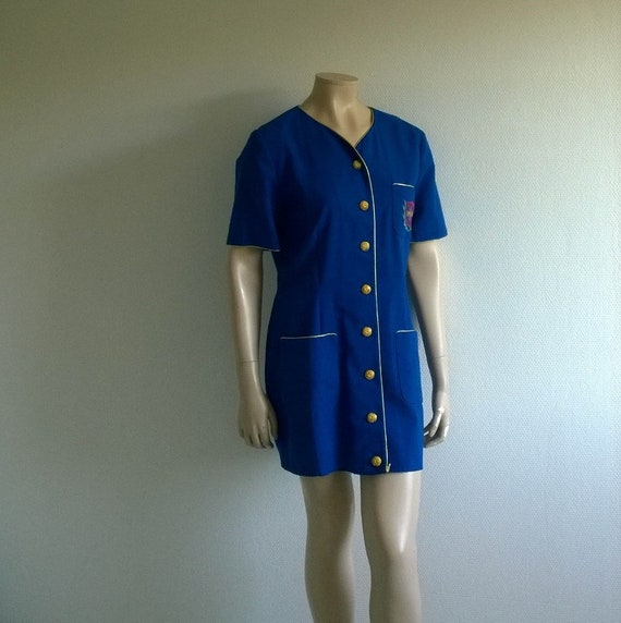 Vintage dress//Blue Dress