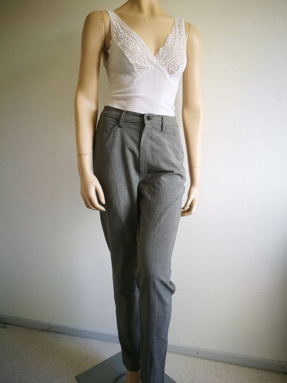 Vintage boho 90s pants high waist Cigarette pants