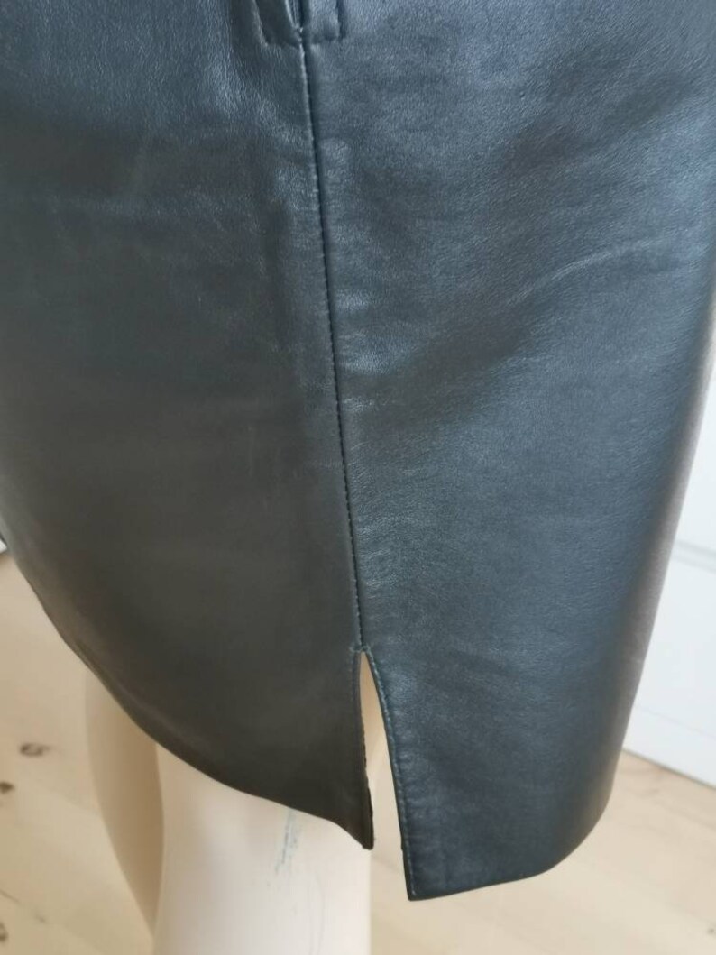 Vintage Leather skirtBlack Pencil skirt