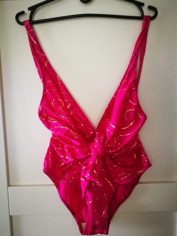 Vintage 80s swimsuit sexy playgirl swimwear