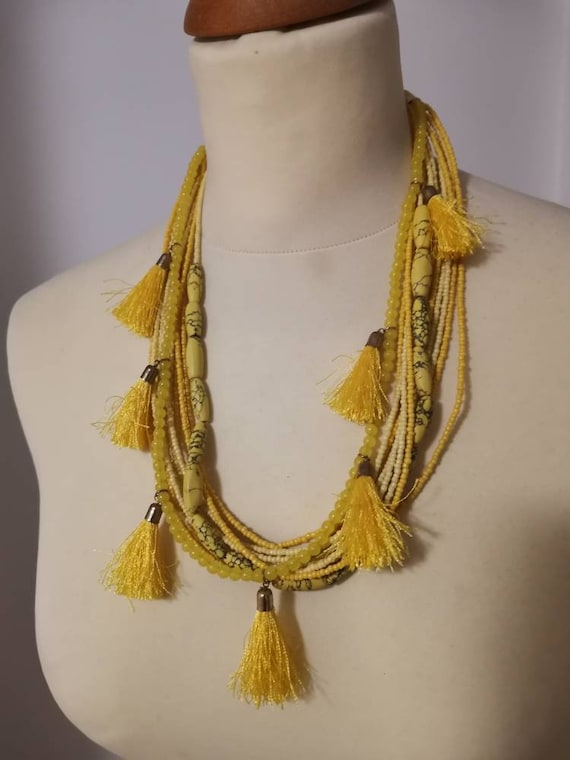 Bib necklace//chunky statement necklace - image 1