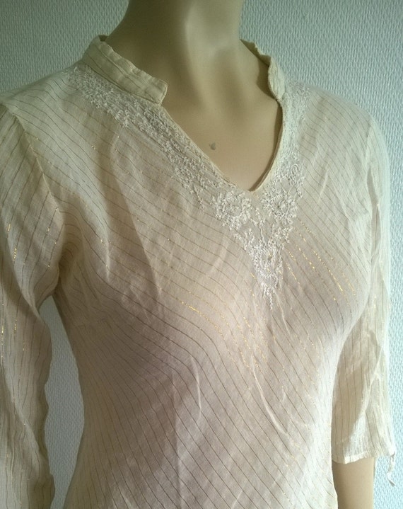 Vintage dress Tunic//Cotton kaftan