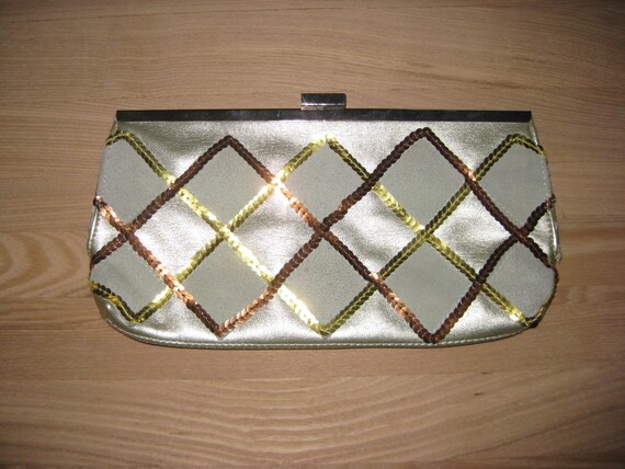 Sequin 90s clutch//Vintage Sequin Purse
