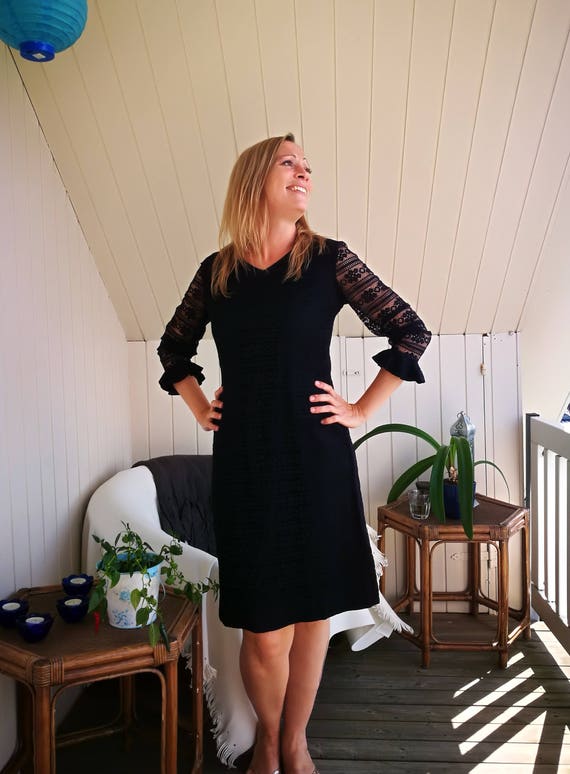 Vintage 50s dress//Black Cocktail Mad Men dress