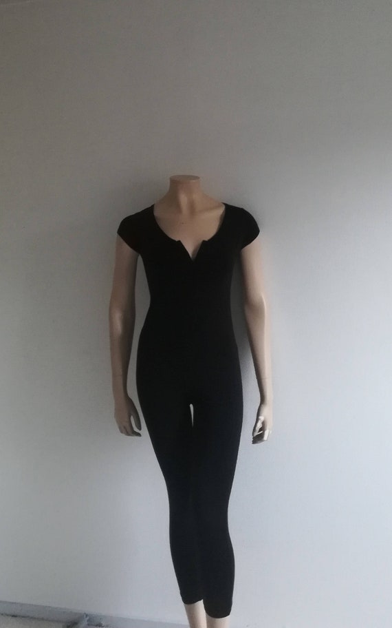 90s Black Onepiece//Catsuit Jumpsuit