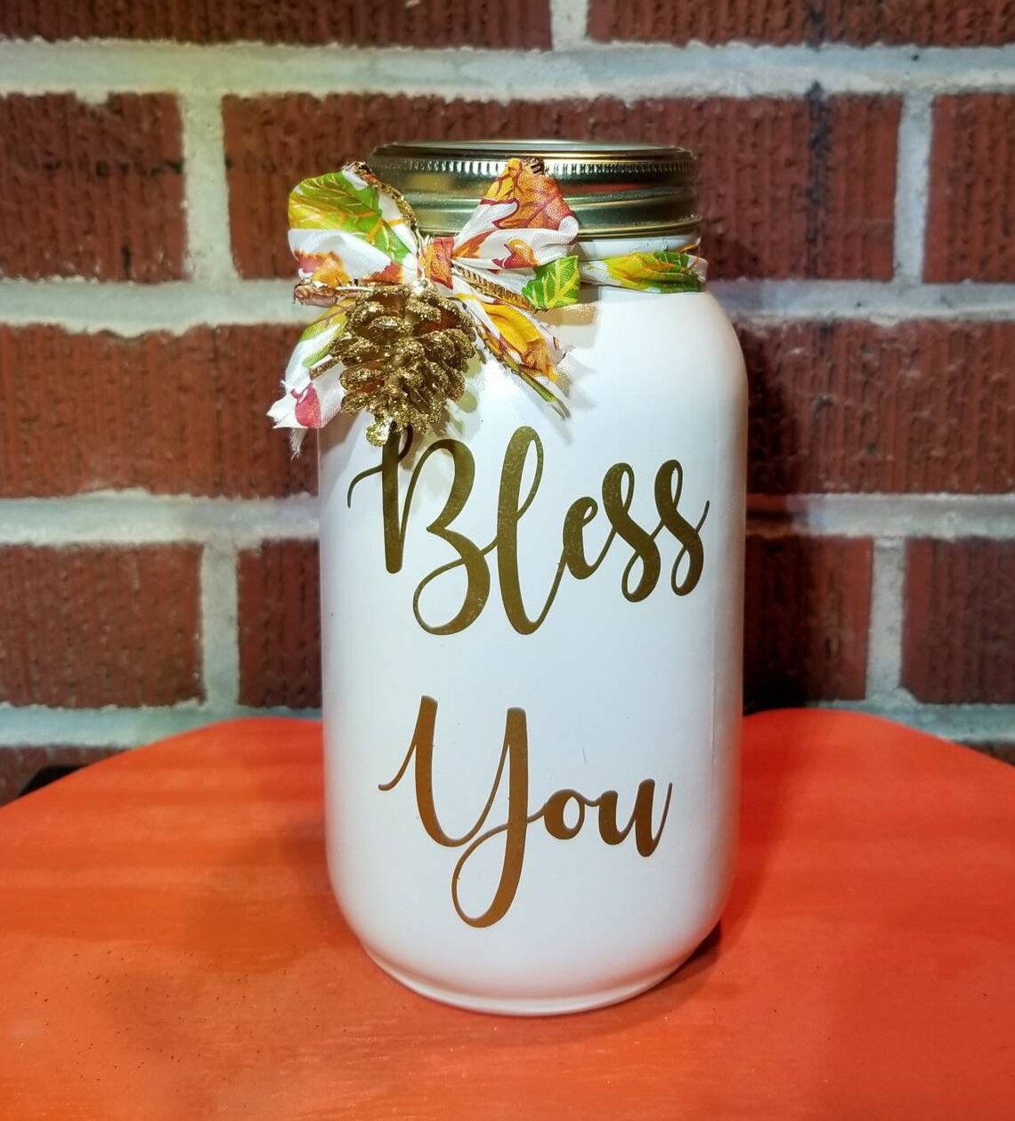 Bless you Mason Jars Tissue Jar Kleenex jar Teacher gift Etsy