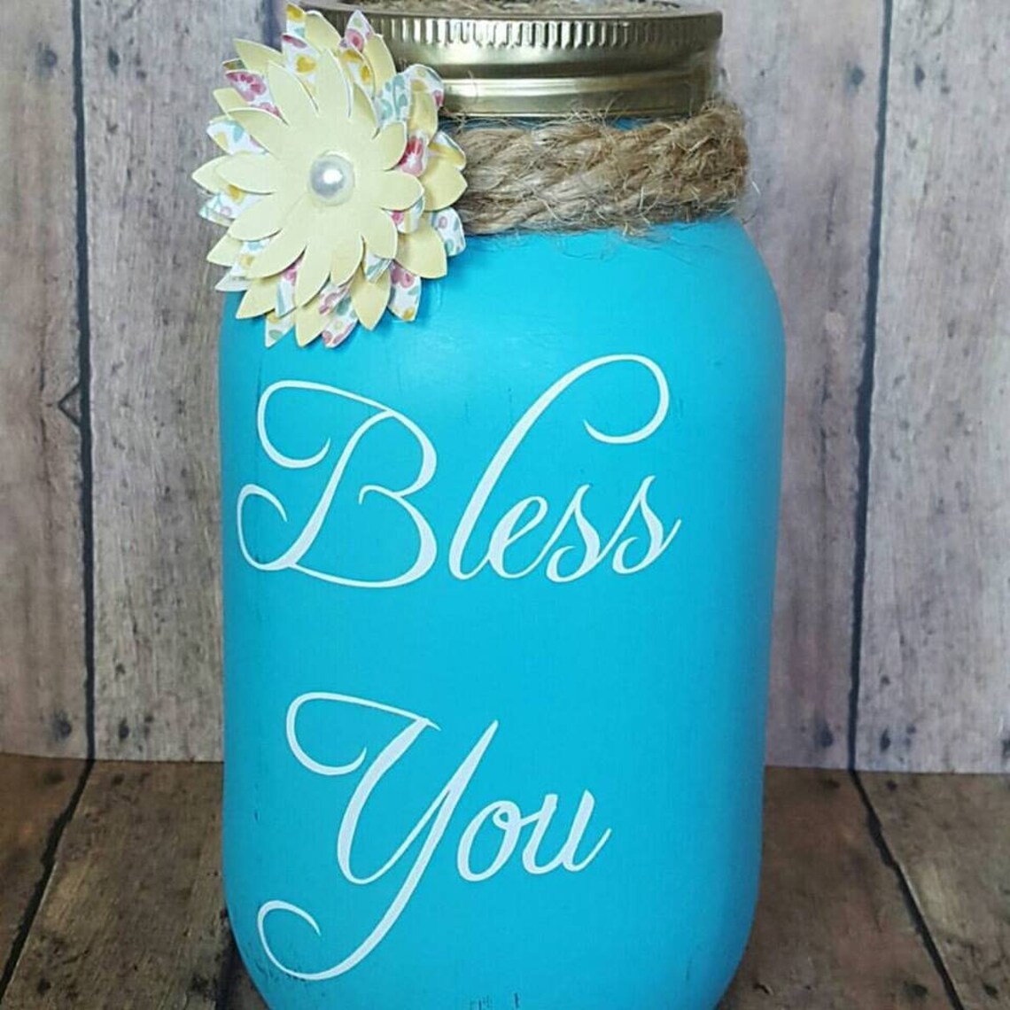Bless You Mason Jars Tissue Jar Kleenex Jar Teacher Gift Etsy