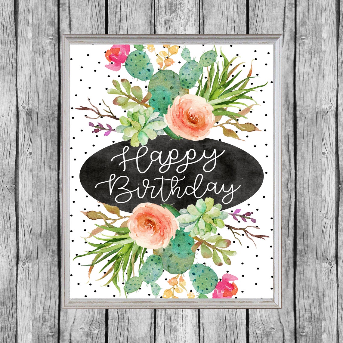 Printable Happy Birthday Sign. 8x10 Happy Birthday Printable. - Etsy