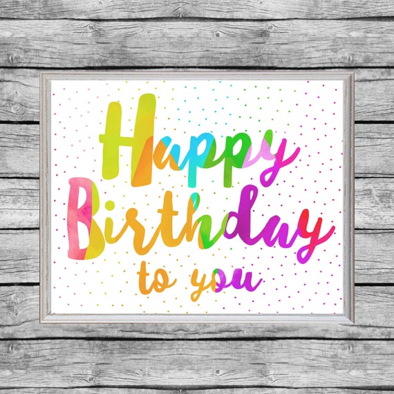 Happy Birthday Printable Sign 8x10 Free Printable Templates