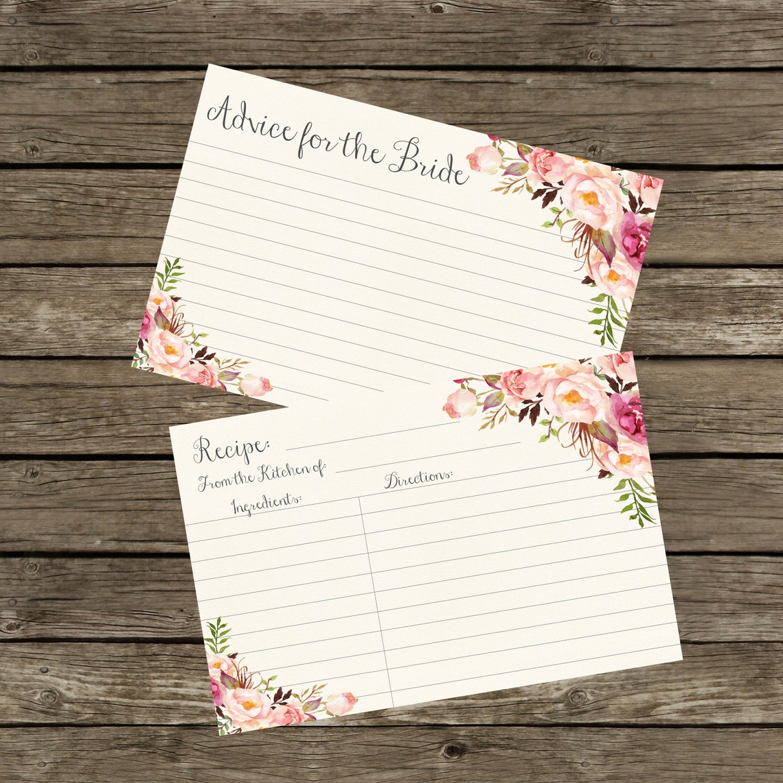 Advice Cards for Bridal Shower. Advice for the Bride Cards Etsy