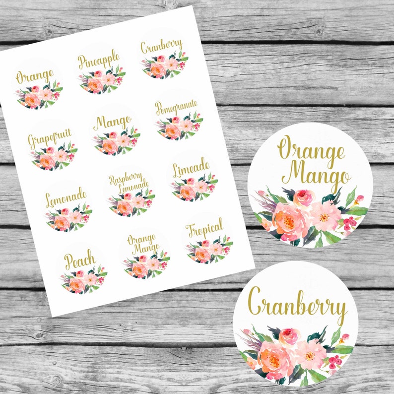 Free printable mimosa juice labels
