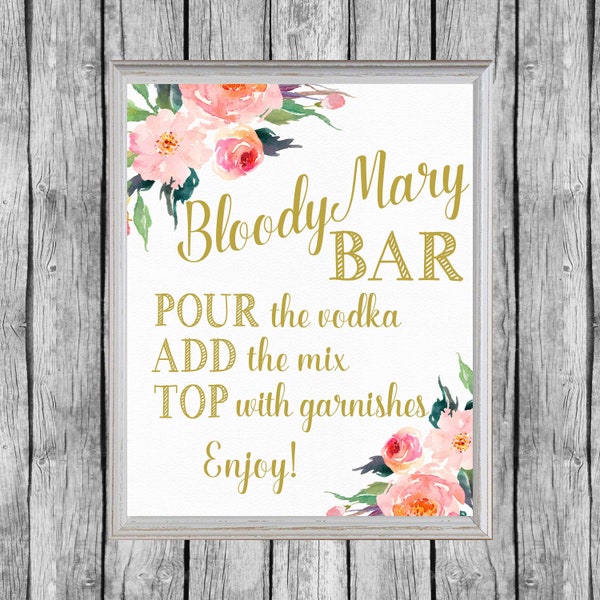 Bloody Mary Sign Etsy