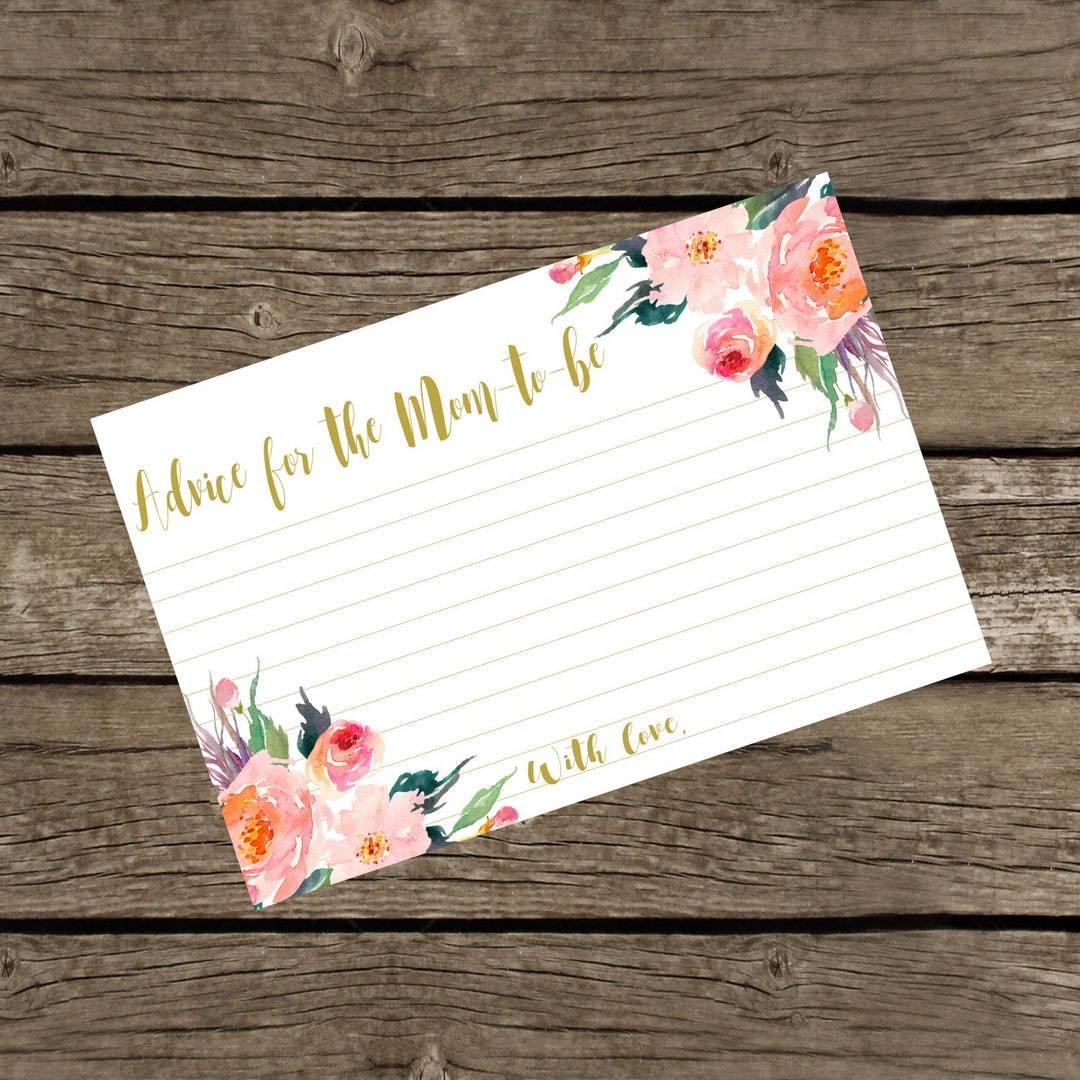 Honey Bee Advice Cards For Baby Shower - 24 Count, Gender Neutral Mommy-to-Bee Keepsake