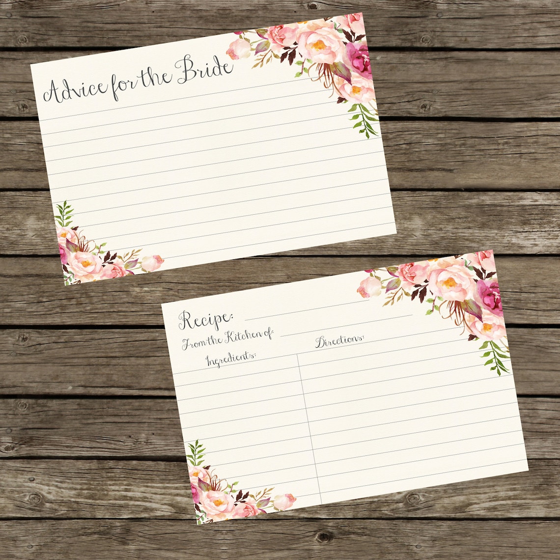 Advice Cards for Bridal Shower. Advice for the Bride Cards Etsy