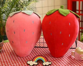 strawberry throw pillow