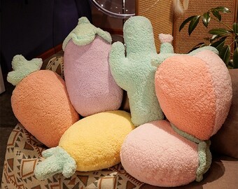 peach shaped cushion