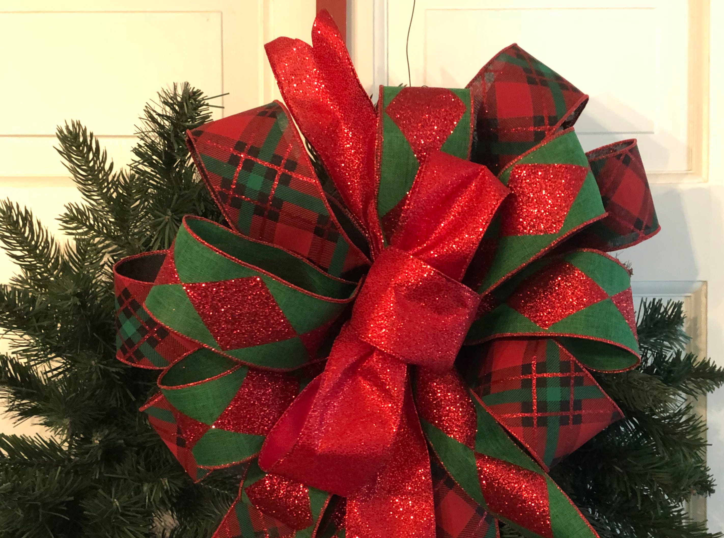 トップ Bjxy Extra Large Bows Christmas Tree Sparkle Bowknot Charms