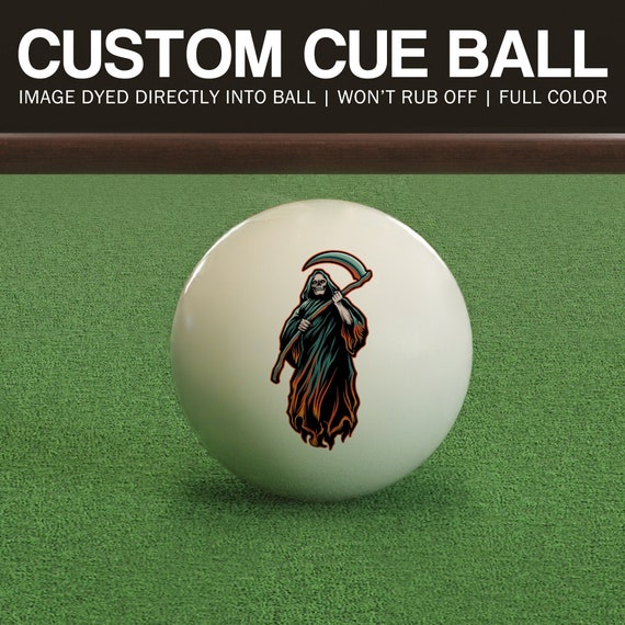 Grim Reaper Custom Pool and Billiard Cue Ball Great Gift for | Etsy