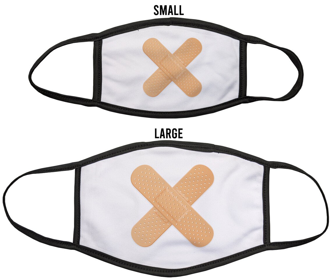 Band Aid Face Mask Unisex Reusable Washable 3 Layer 100 Etsy