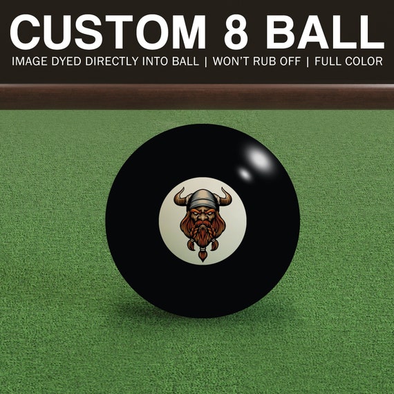 Viking Head Custom Pool and Billiard 8 Ball Great Gift for 