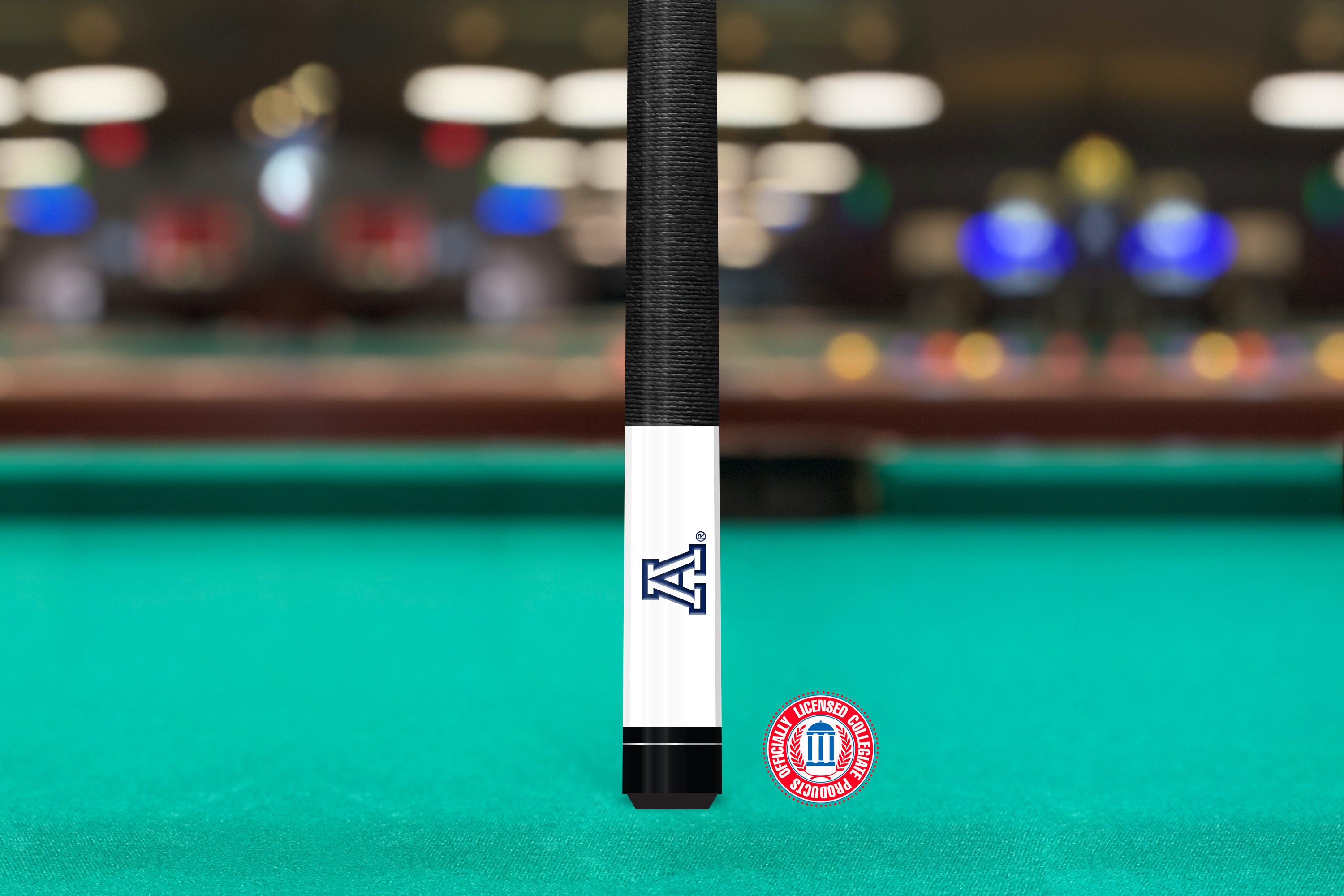 Arizona Wildcats White Pool Cue Custom Engraved With Blue