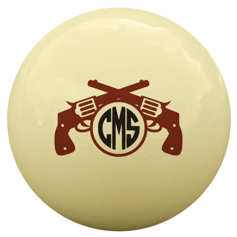 Birthday or Father/'s Day Gift Great for Boyfriend or Husband Personalized Custom Cowboy Monogram Cue Ball