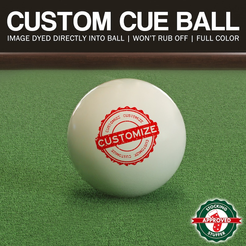 Custom Pool and Billiards Cue Ball - Personalized Gift for Birthday or Father's Day!