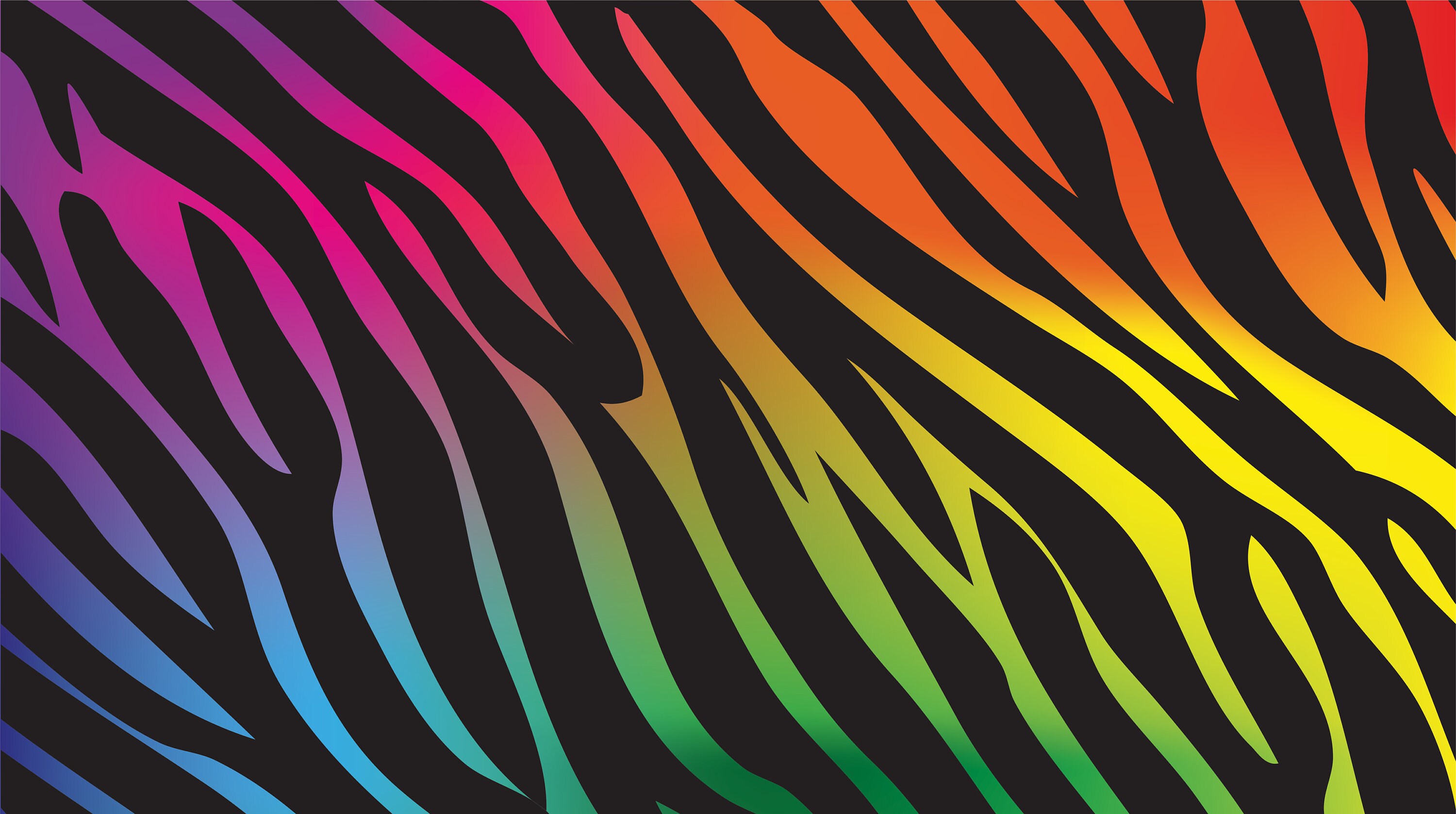 Rainbow Neon Zebra Backgrounds