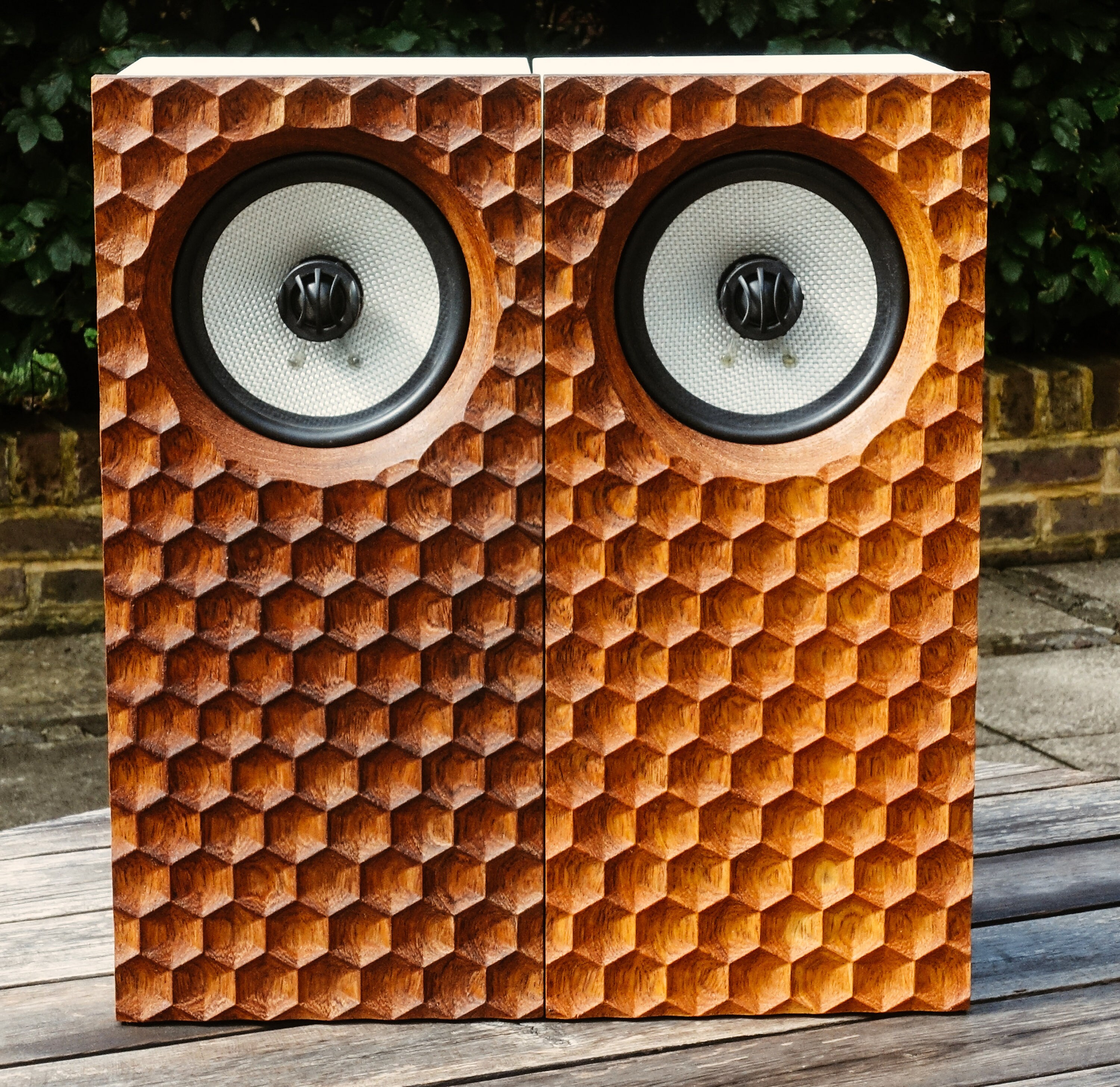 Passive Bookshelf Speakers Hardwood Fronts 3D Design Etsy UK