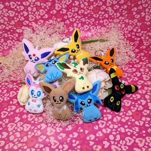 Handmade Eeveelution Plush Keychain
