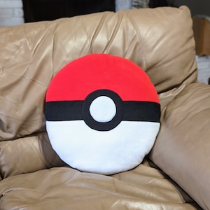 15&quot; Decorative Poke Ball Pillow - Handmade