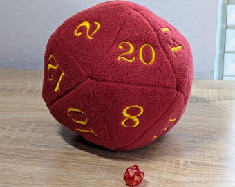 Handmade Embroidered d20 Plush