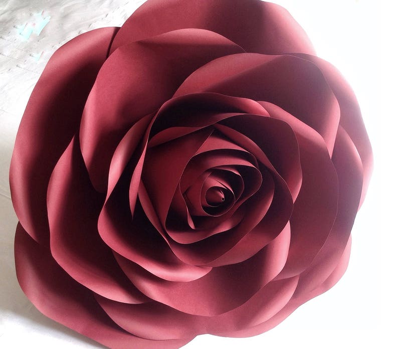 Burgundy Large Paper Flowers Large Paper Flowers Wall