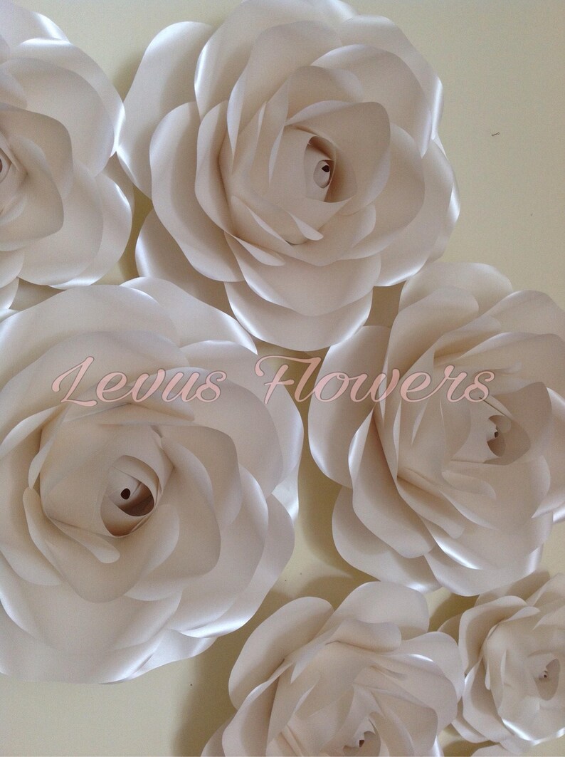 Large Paper Flowers Wall Decor Paper Flowers Wedding Decor Etsy
