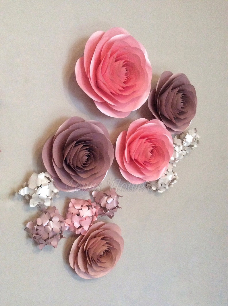 Paper Flowers Nursery Decor Paper Flowers Wall Decor Etsy