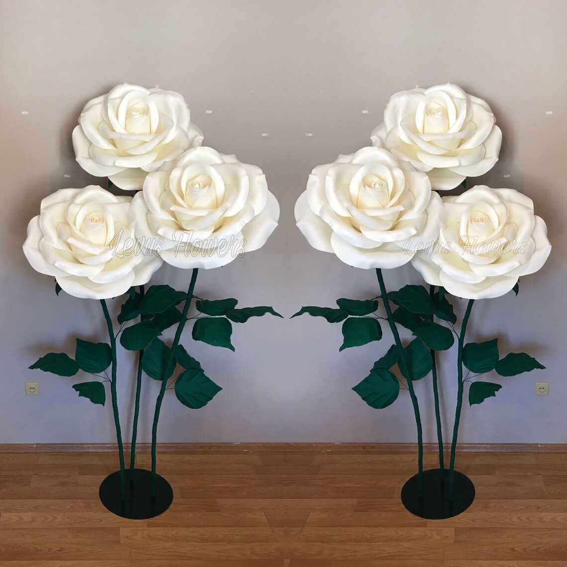 Giant Paper Flowerstem Paper Flowerslagre Paper Etsy