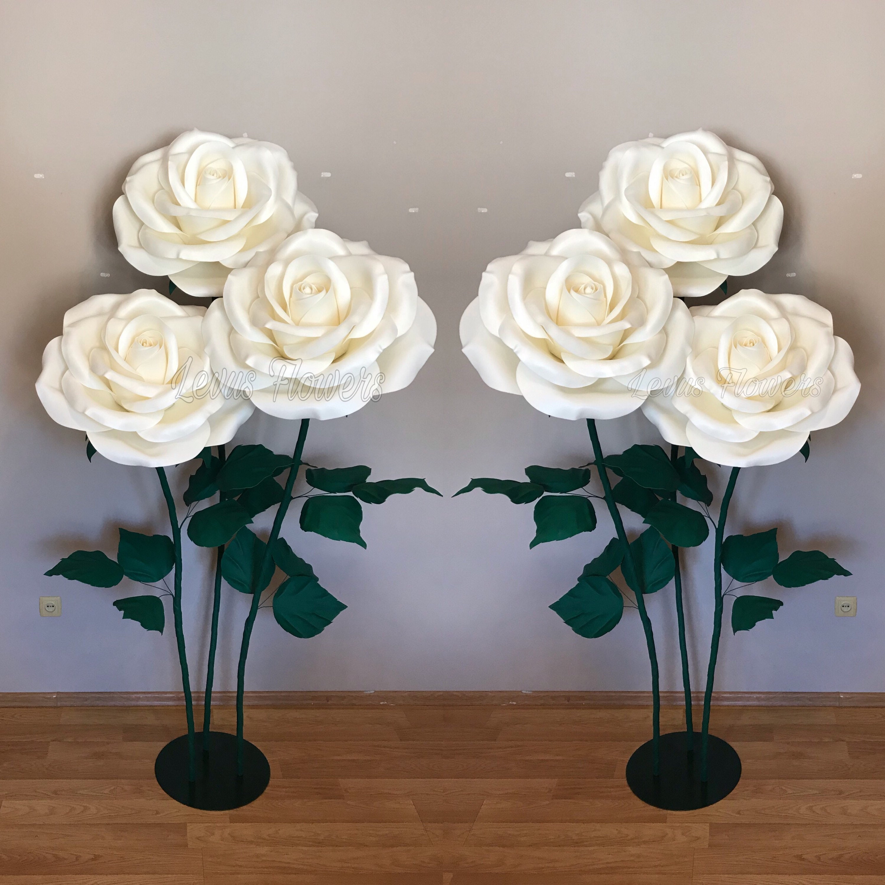 Giant Paper Flowerstem Paper Flowerslagre Paper Etsy