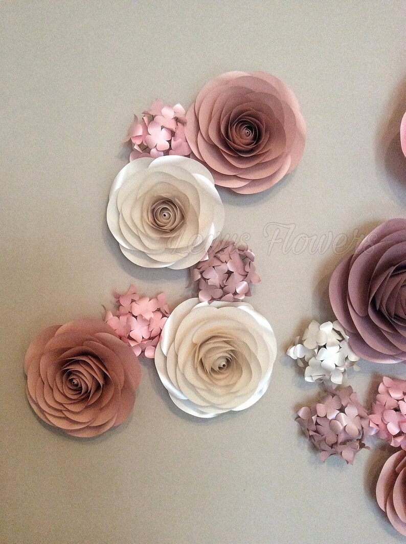 Paper Flowers Nursery Decor Paper Flowers Wall Decor Etsy