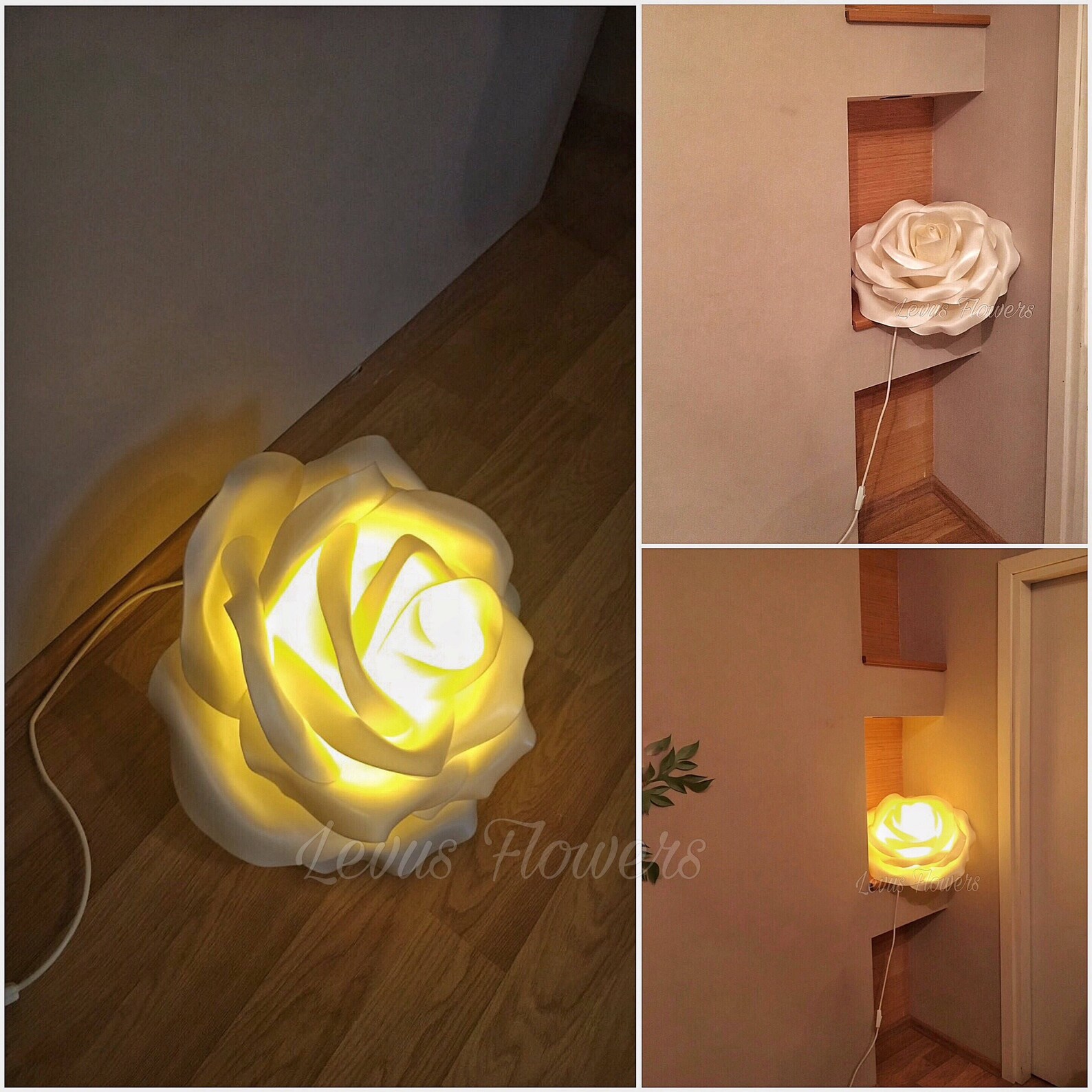 Large Paper Flowers/Flowers lamp/Home Decor/Wall Decor/Giant Etsy