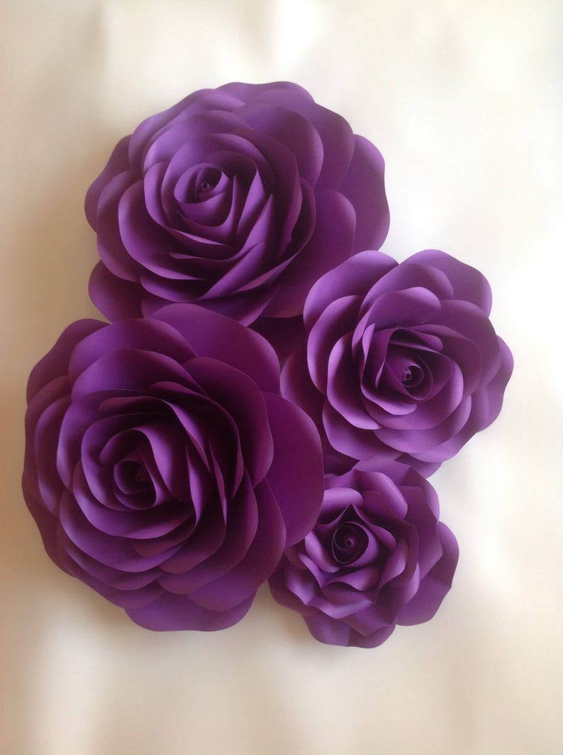Paper Flowers Wall Decor Large Paper Flowers Wall Decor Etsy