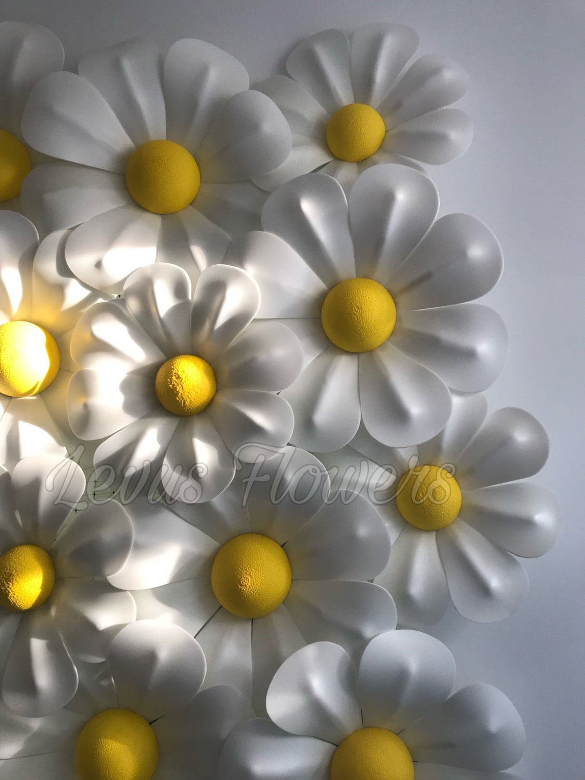 Large Foam Flowers Wall Decor Large Daisy Wall Decor Giant Etsy