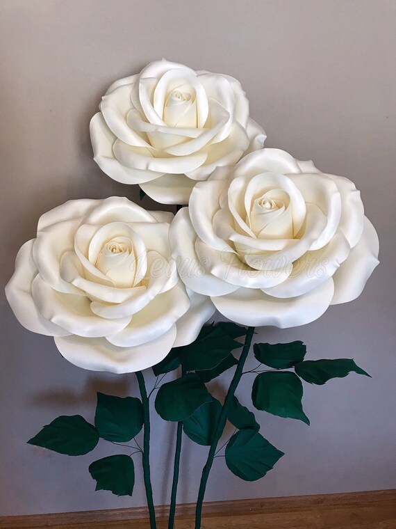 Large foam flowers foam flowers paper flowers with stems etsy