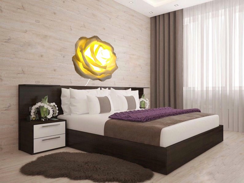 Large Paper Flowers/Flowers lamp/Home Decor/Wall Decor/Giant Etsy