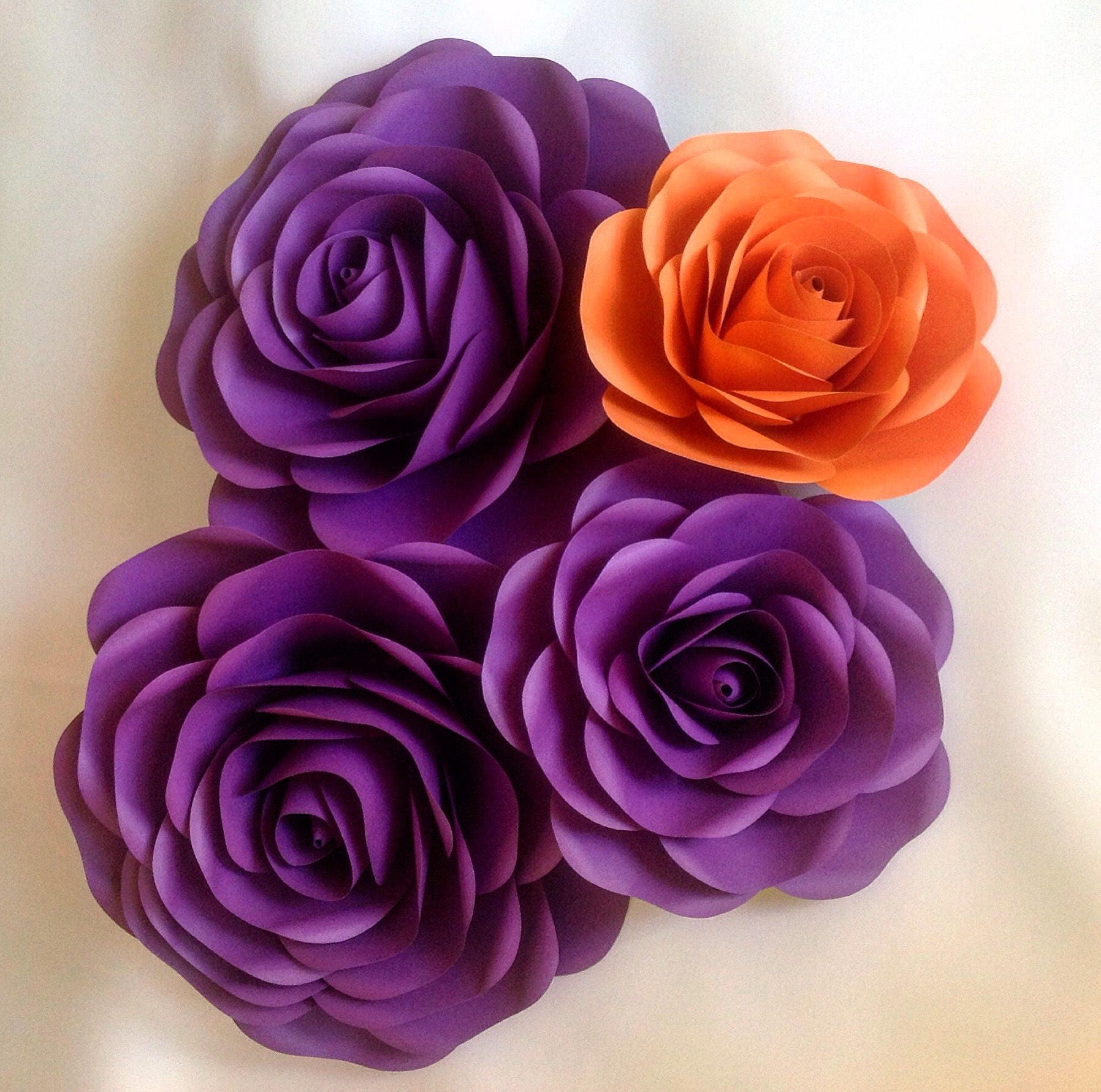 Paper Flowers Wall Decor Large Paper Flowers Wall Decor Etsy