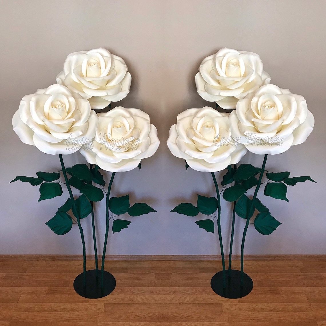 Large foam flowers foam flowers paper flowers with stems etsy