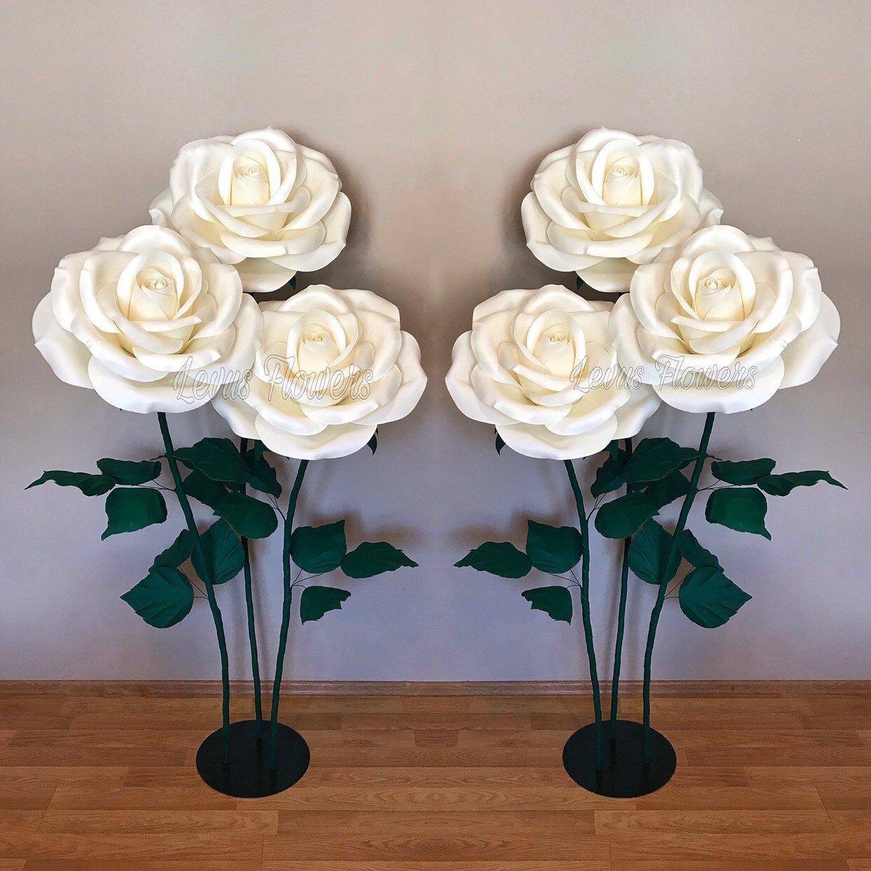 Large Foam Flowers Foam Flowers Paper Flowers With Stems Etsy