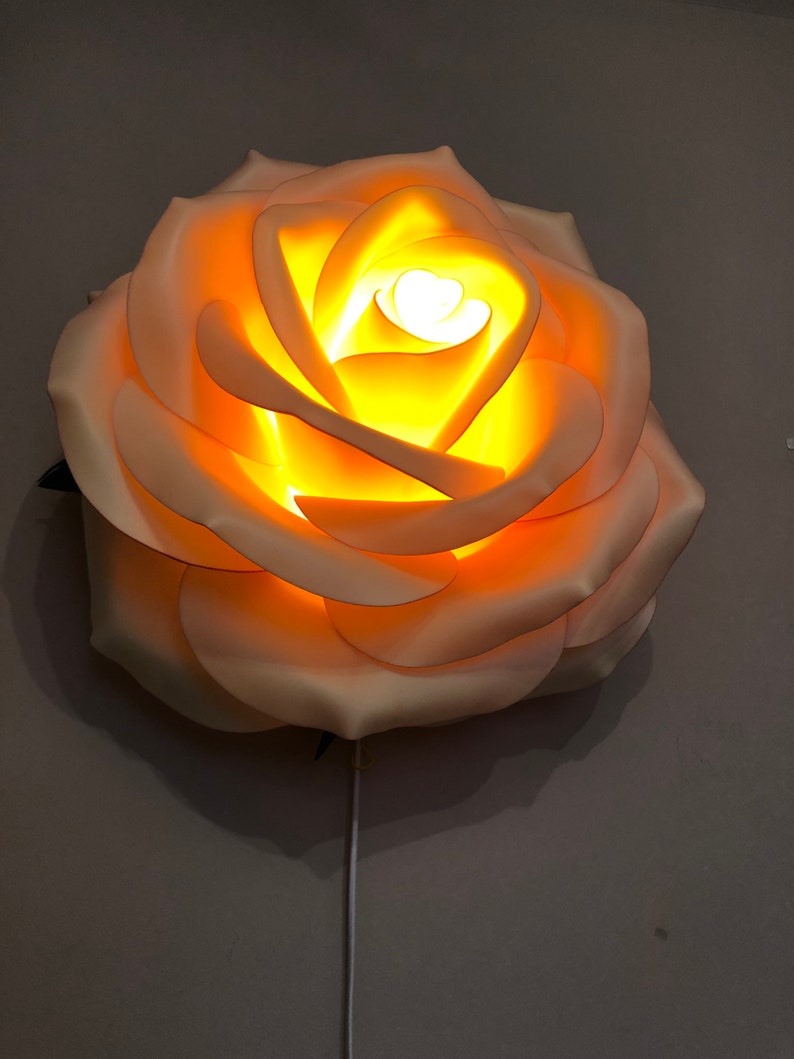 Flower Night Light Lamp Wall Decorative Lamp Giant Paper Etsy