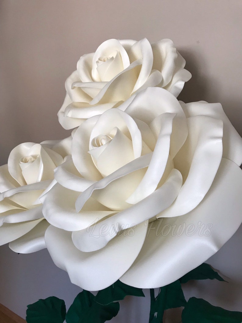 Large foam flowers foam flowers paper flowers with stems etsy