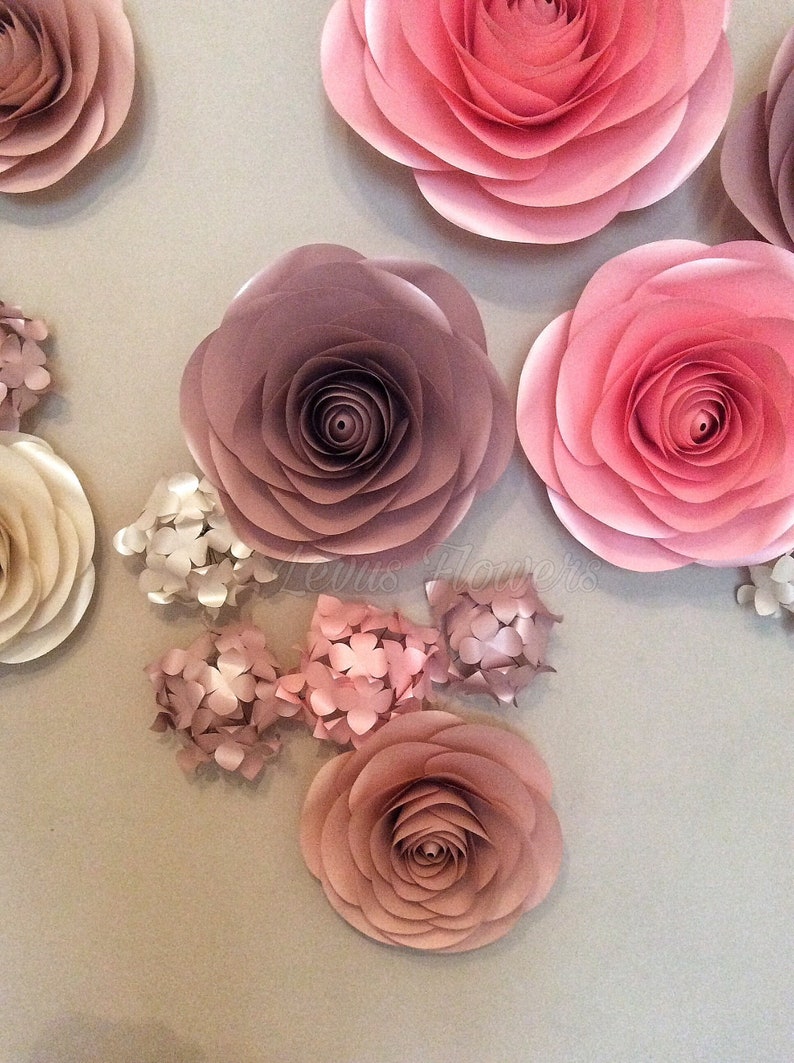 Paper Flowers Nursery Decor Paper Flowers Wall Decor Etsy