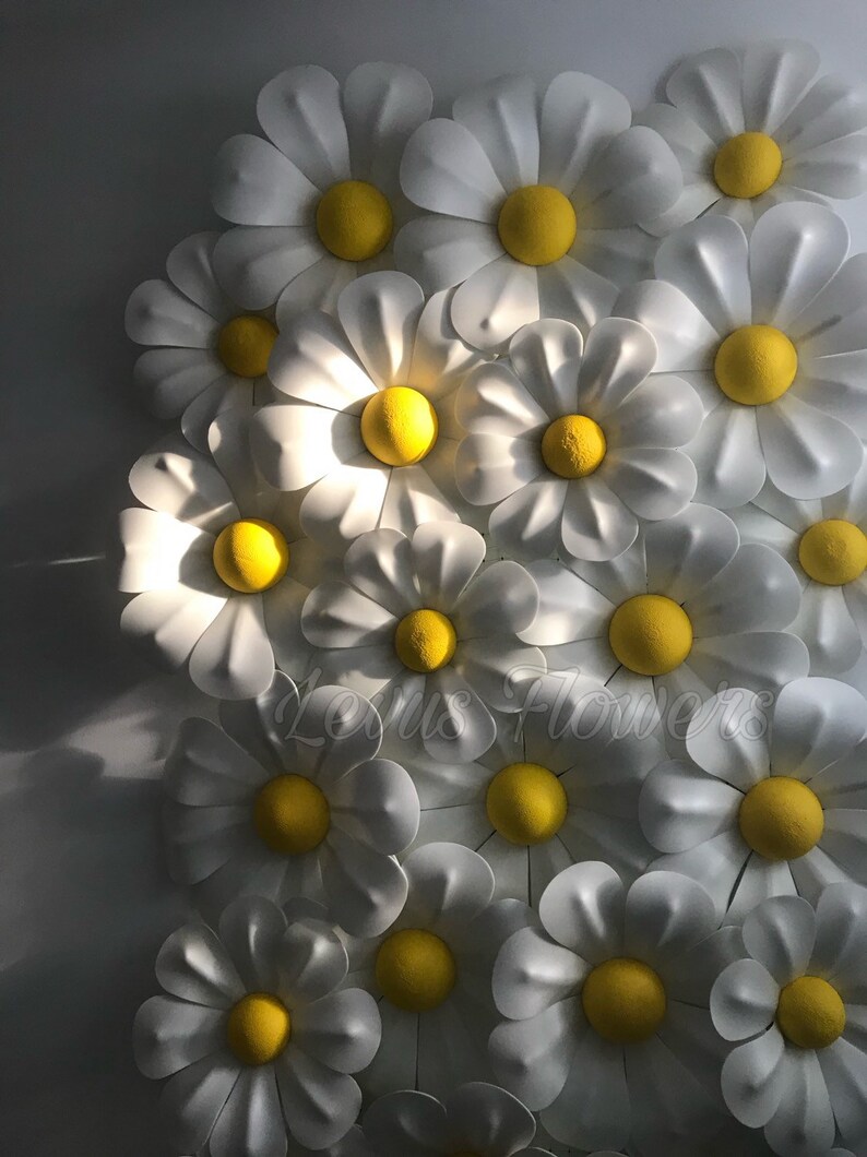 Large Foam Flowers Wall Decor Large Daisy Wall Decor Giant Etsy